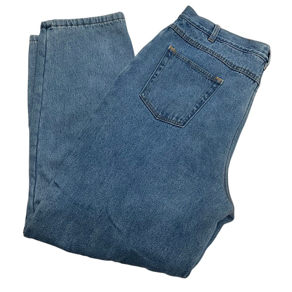 Outer RIM Women's Blue Denim Jeans 40W Black Fleece Lined